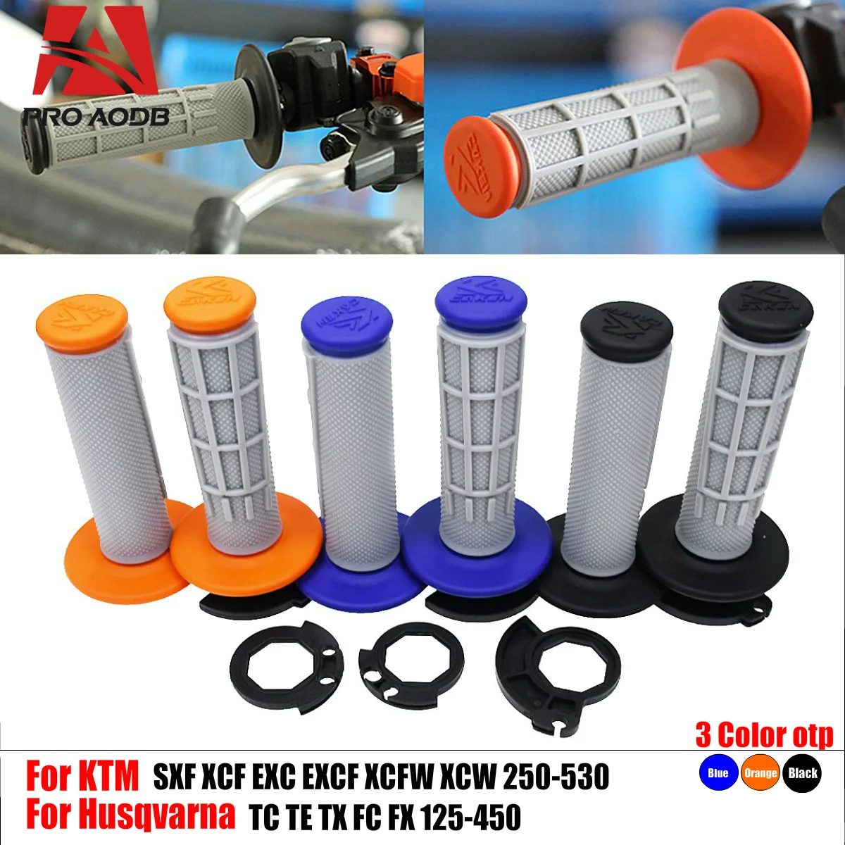 

Durable Motorcycle Handlebar Lock-on Grips Tube For KTM SX SX-F EXC EXC-F XC XC-F XC-W TPI SIX DAYS 125-500 Enduro Dirt Bike