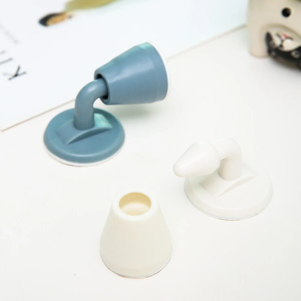 

Silicone Door Stopper Anti Collision Guard White Wall Protector for Office Bedroom Punch Free Suction Crash Pad Eco Friendly
