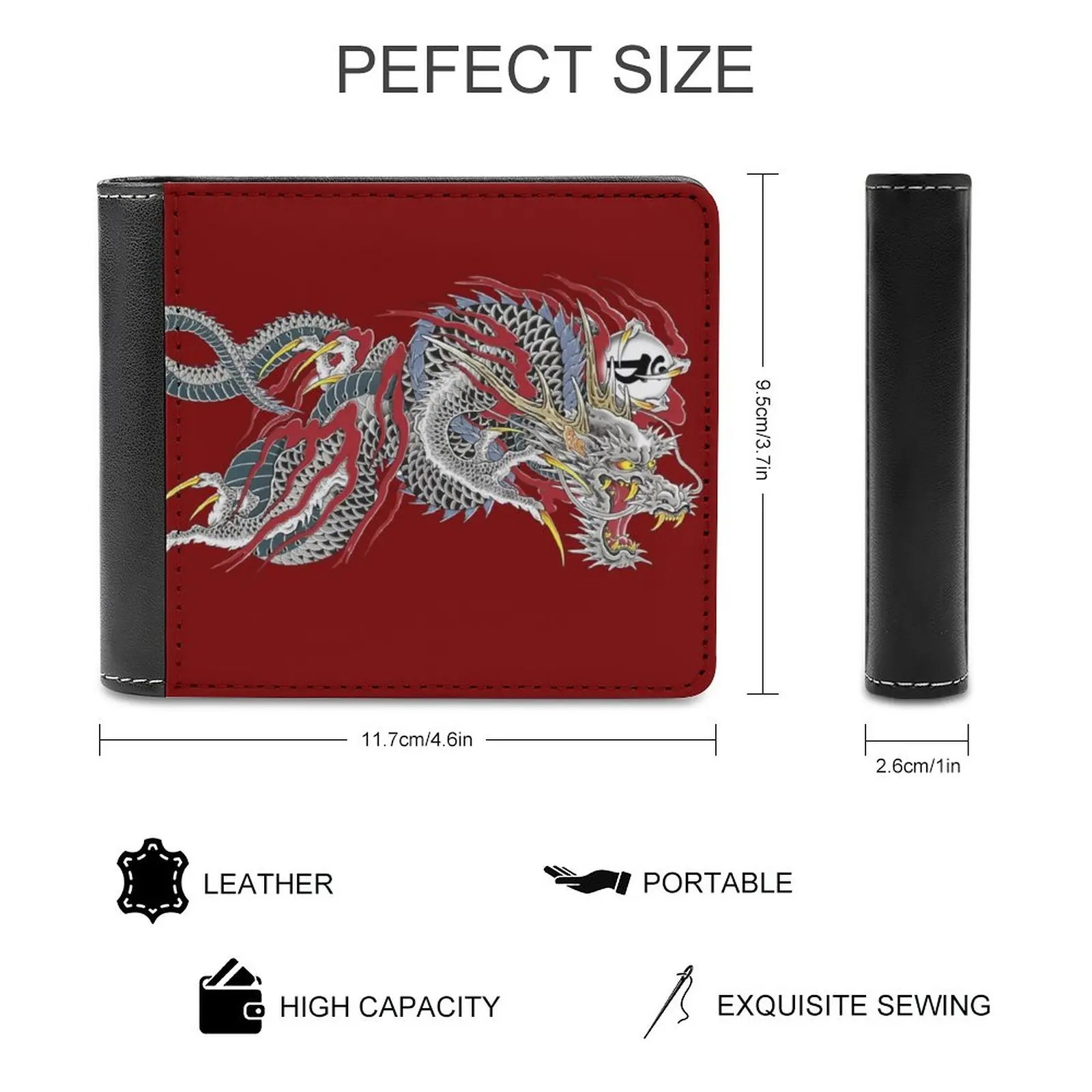 Yakuza Dragon Tattoo Business Men Wallets Small Money Purses New Design Dollar Price Top Wallet Yakuza Dragon Tattoo