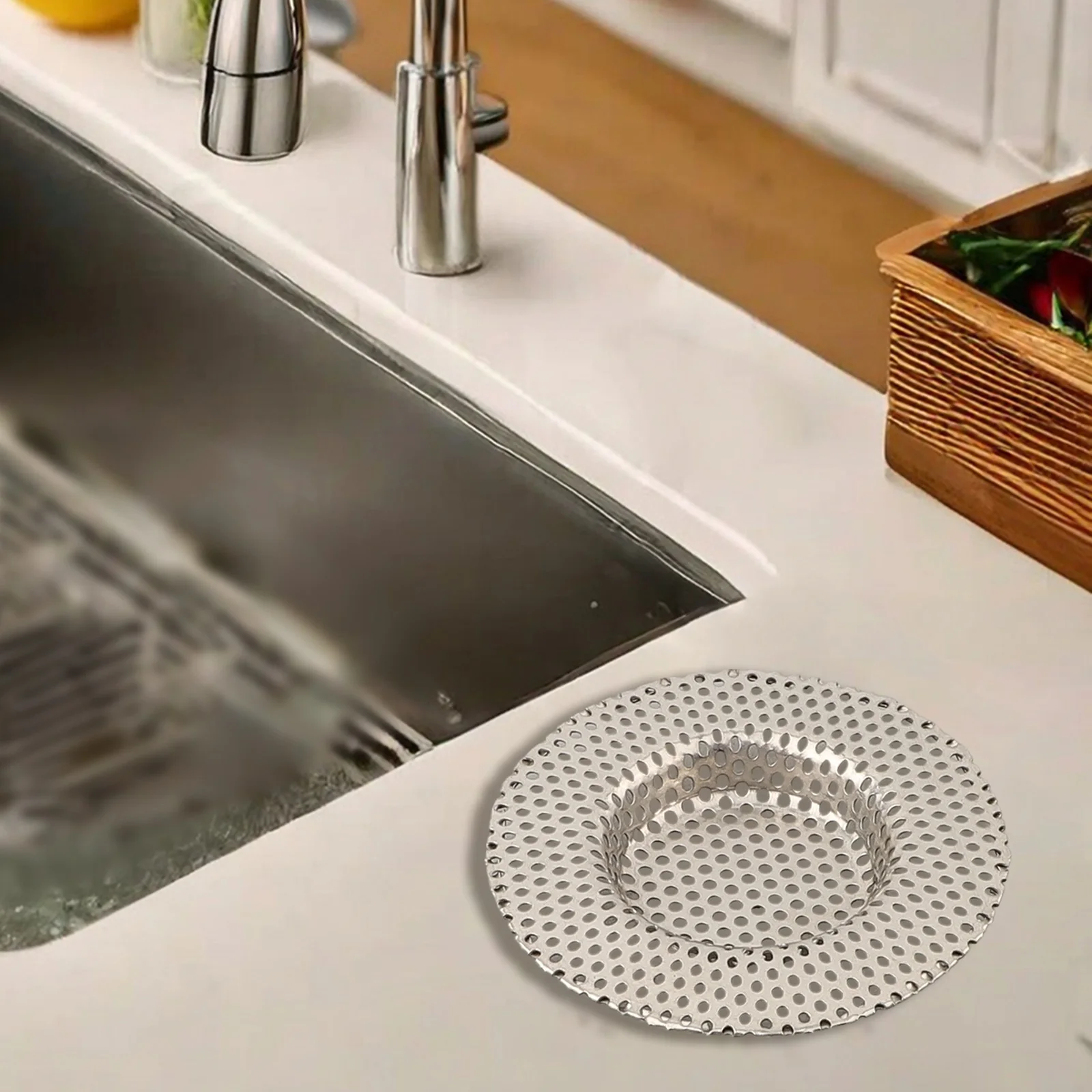 

Stainless Steel Drain Strainer Hair Catcher Filter for Sink and Bathtub in Kitchen and Bathroom to Keep Pipes Clear