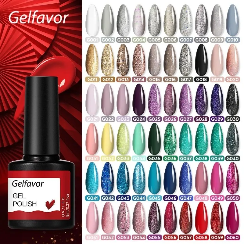 NAILWIND 8ML Plastic Bottle Polish Nail Gel Varnishes Semi Permanent hybrid Nail UV Cure Polish Glossy Matte Effect