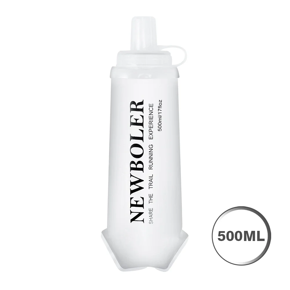 NEWBOLER Sport-Wasserflaschen, BPA-frei, zusammenklappbar, weiche Flasche, Laufen, Camping, Wandern, Hydroflasche, weiche Wasserflasche für die Hydratation – Detail 12