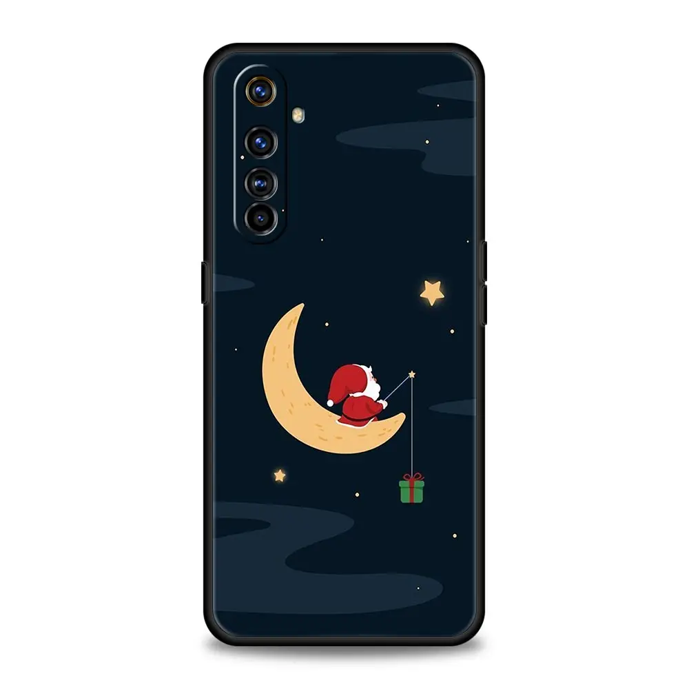 Funny Cartoon New Year Christmas Case For Realme 12 11 10 9 8 5G 7 6 GT5 GT3 Pro C21 C25 C35 For Realme GT Neo 2 3 3T 5 Cover