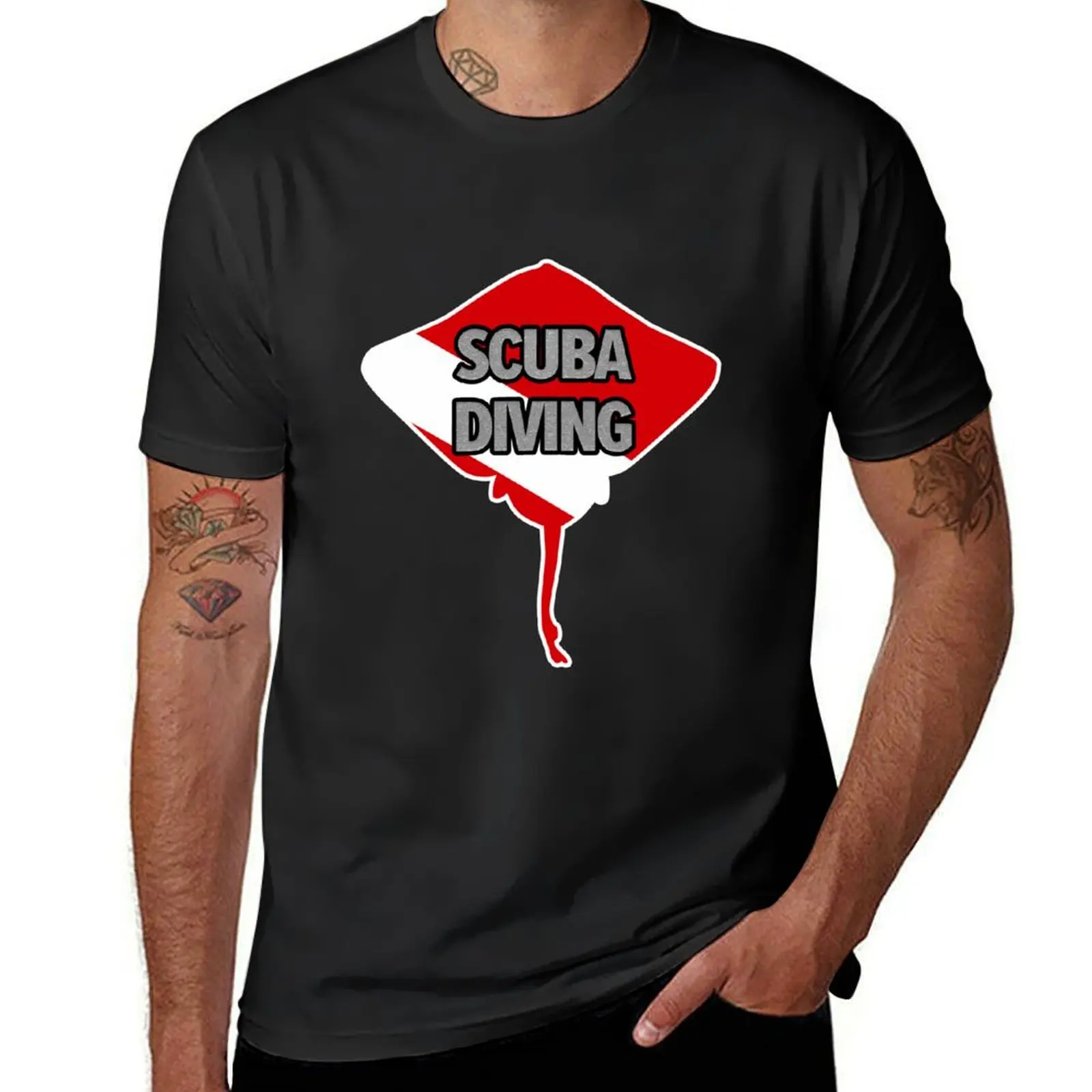 Manta - Scuba Diving Flag T-Shirt Blouse sublime aesthetic clothes mens graphic t-shirts funny