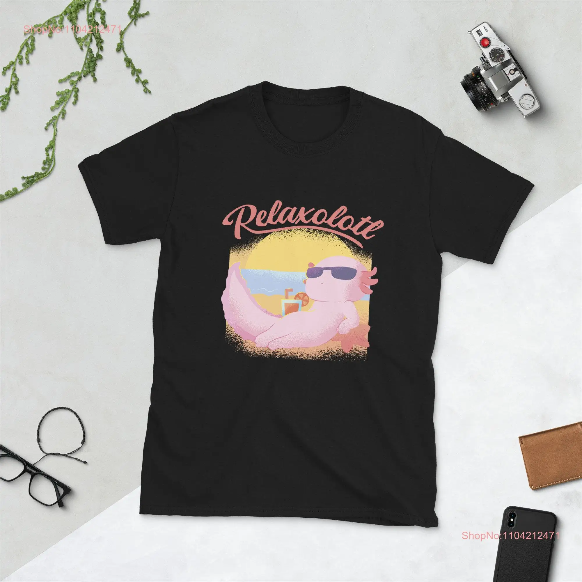 Relaxolotl Mexician Salamander Axolotl T Shirt long or short sleeves