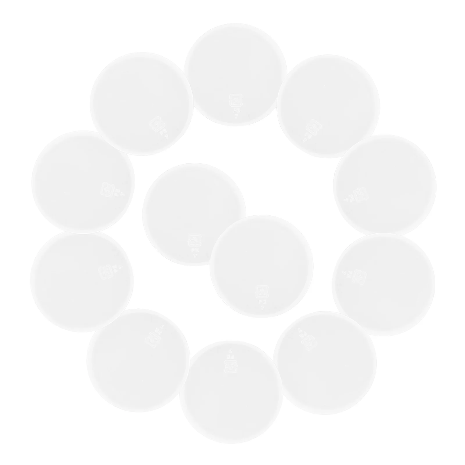 

50pcs Yogurt Jar Lids 60mm Plastic Covers Straw Hole Compatible Glass Bottles Pudding Containers Household Use