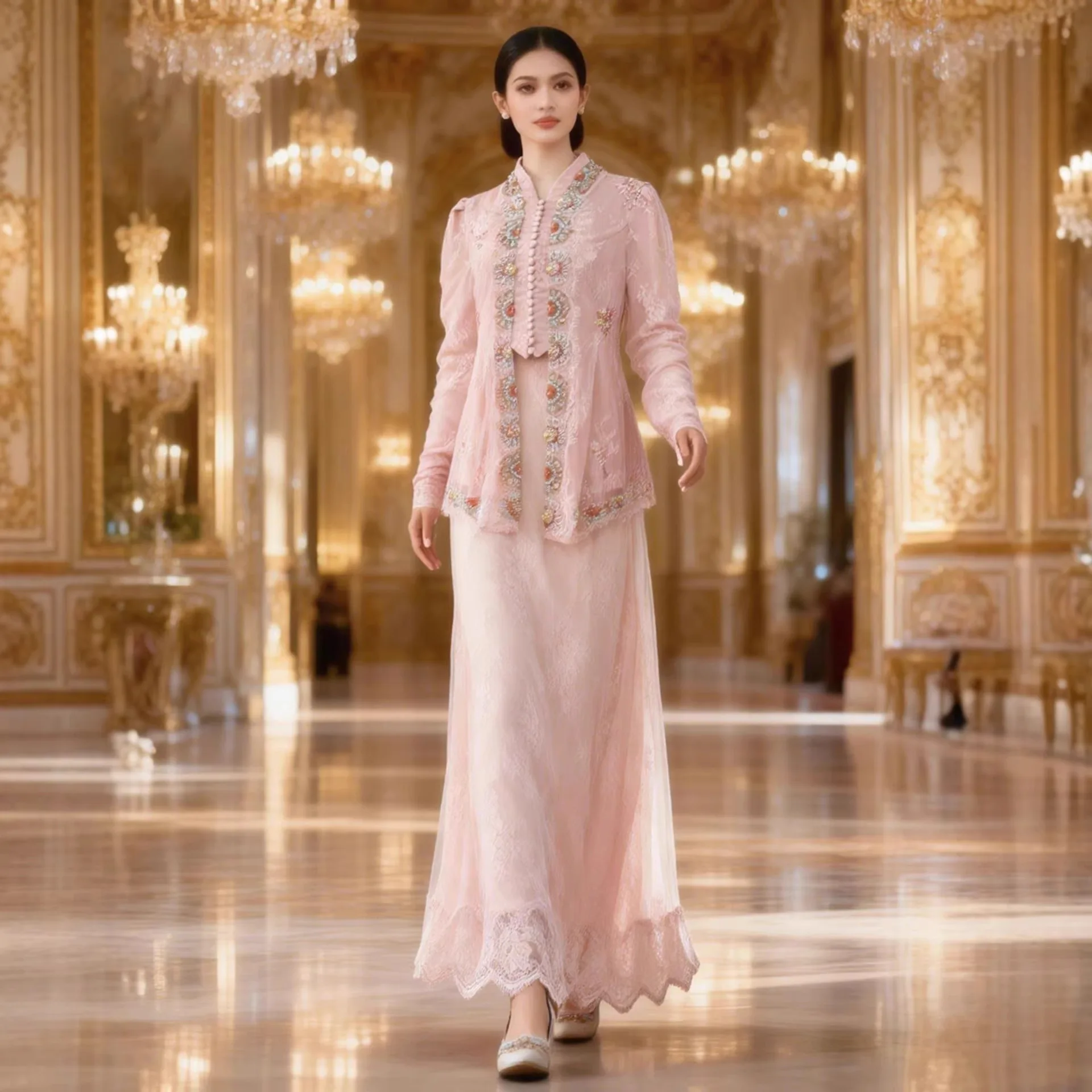 Dress Suit Women Eid Muslim Abaya Party Lace Dresses Top 2 Piece Set Jalabiya Vestidos Ramadan Dubai Kaftan Long Robe 2026