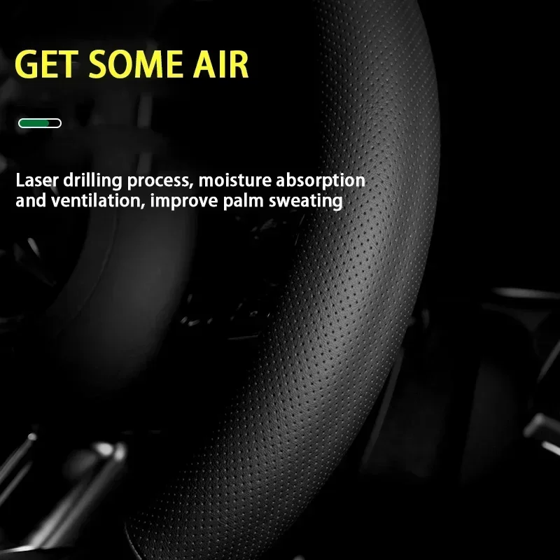 For Toyota YARiS Cross Steering Wheel Cover Carbon Leather 2020 Premiere Z Adventure Elegant Hybrid Dynamic 2021 GR Sport 2022