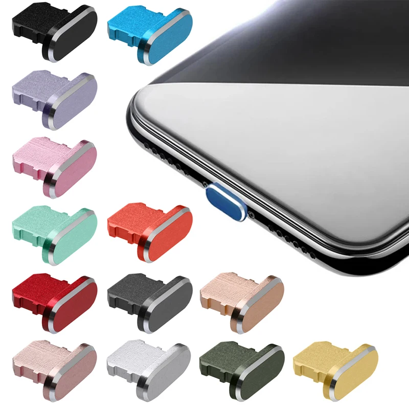 1/10pcs Metal Dust Plug for Apple Iphone Ipad Mobile Phone Charging Port Anti-dust Plug Stopper Cap Cover for Lightning 8 pin