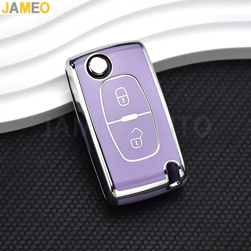 For Peugeot 107 207 307 308 407 607 3008 5008 for Citroen Xsara Picasso C5 C6 C8 TPU 2 Buttons Car Remote Key Case Cover Shell