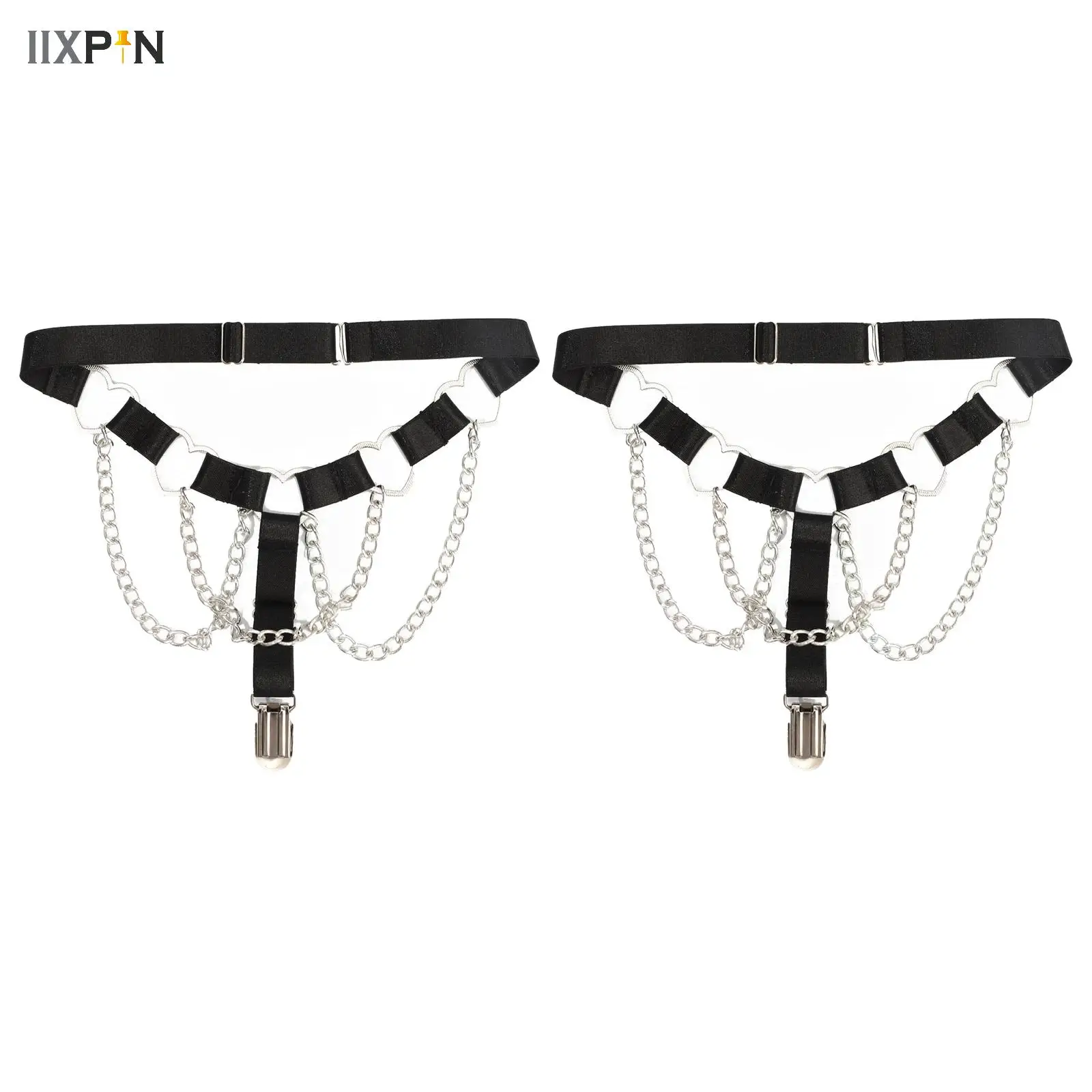 

Women's Fashion PU Leather Garter Gothic Original Style Accessory Cosplay Heart Garter Clip Harness Leg Lap Thigh Belt Garter