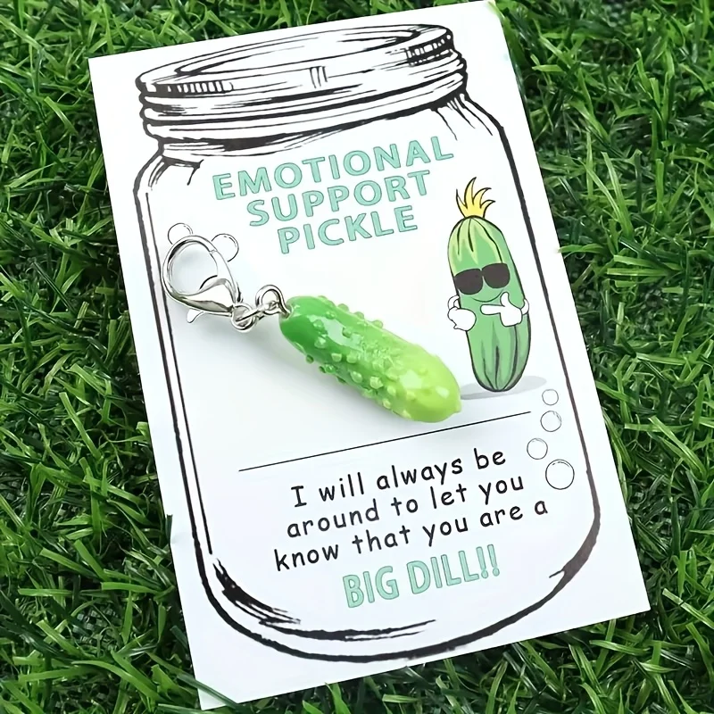 Cucumber Keychain, with a Fun Cucumber Design, Perfect Gift for Birthdays, Bachelor Parties, Graduations, and Christmas, Personalized Creative Keychain