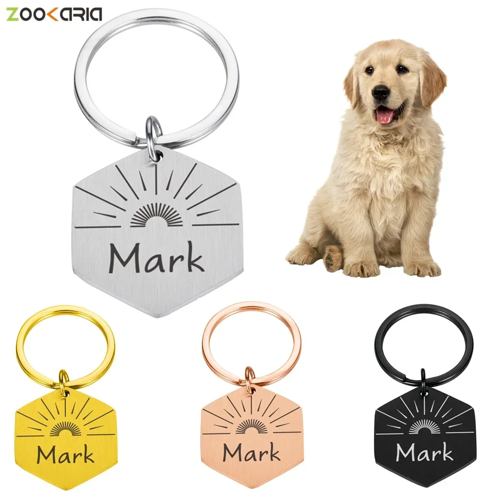 

Personalized Pet Tags For Dogs Engraved Dog Id Tag For Cats Custom Personalise Puppy Kitten Identification Badge Collar Pendant