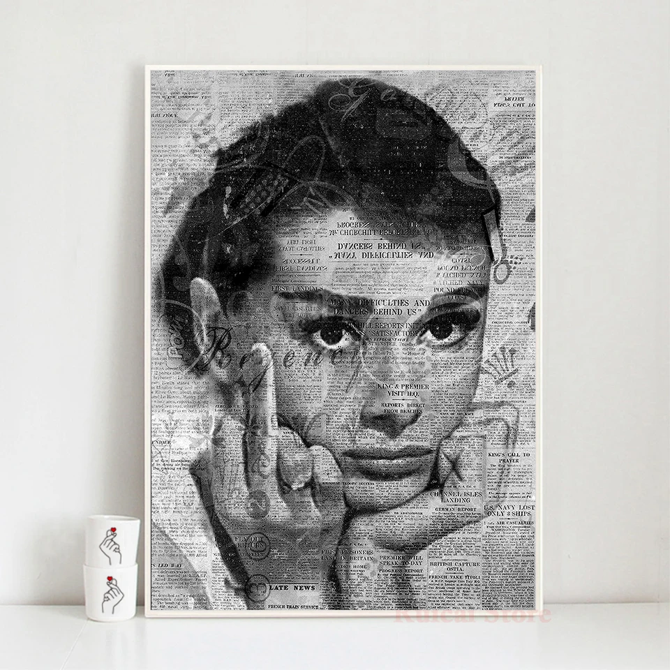 Audrey Hepburn Vintage Poster - Vintage Fashion Prints For Wall 评论和价格