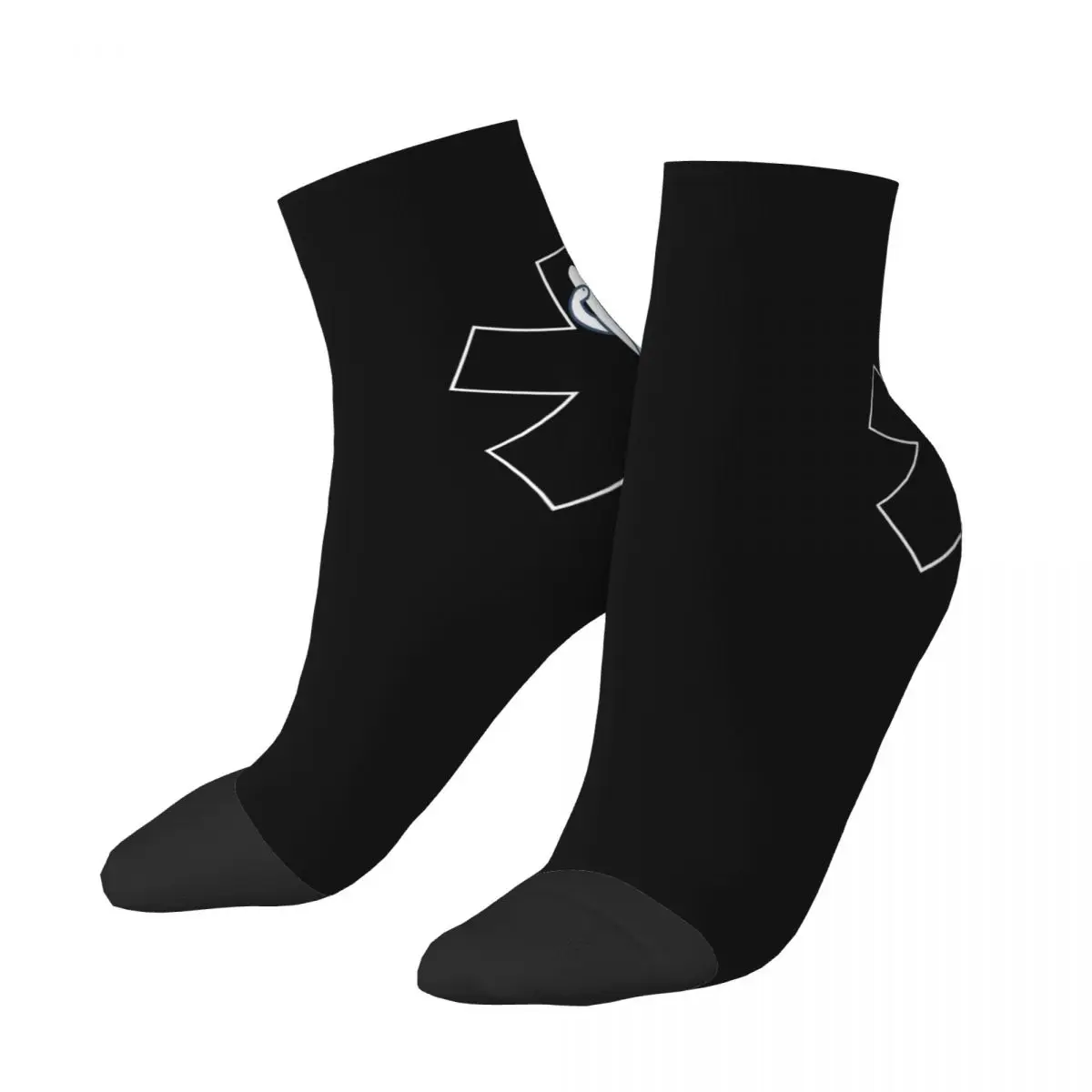 Paramedic Star Of Life Men Women Crew Socks Unisex Fashion 3D Print Emt Emergency Symbol Dress Socks