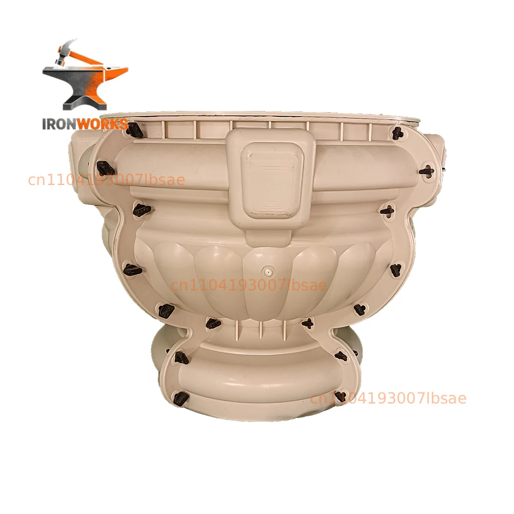 64cm cement flower pot mold homemade European round bonsai model landscaping plastic mold decoration building template