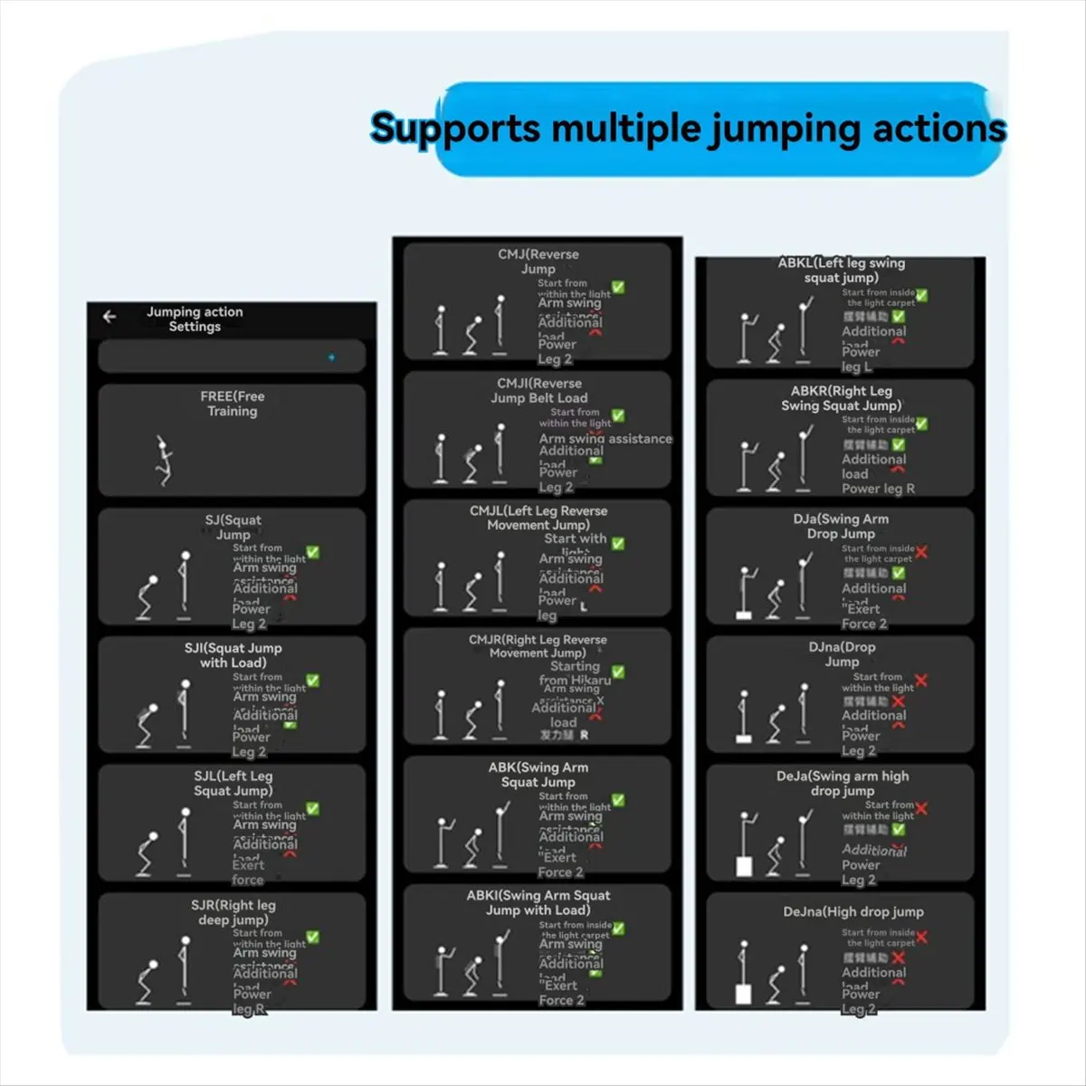 X08A Vertical Jump Light Blanket Offline / APP Helps RSI Test Ground Contact Time and Jump Explosiveness Accurately Measure