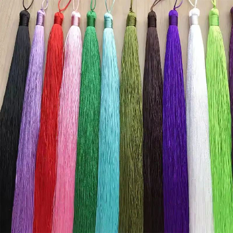 1Pc Overlength 50cm Tassel Polyester Silk Tassel Fringe Trim Brush Tassels DIY Jewelry Finding Embellish Curtain  Accessories