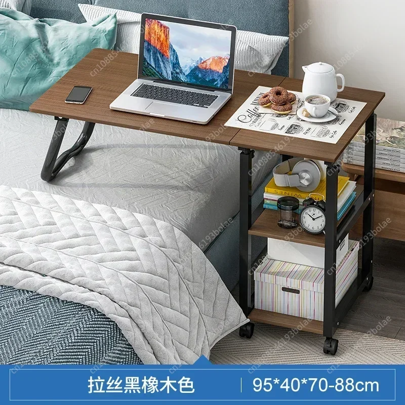 Tea table cabinet, laptop desk, with cabinet wheels, mobile lifting bed side table, desk, bedside table