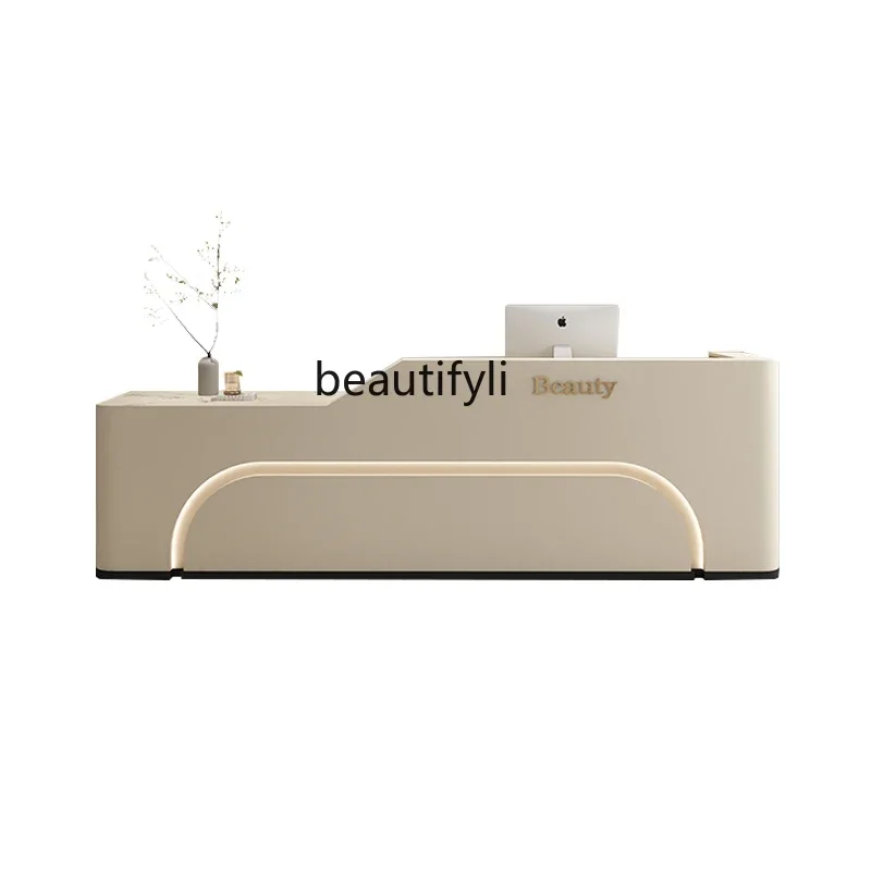 Beauty salon checkout page Clothing store Bar counter Simple modern company front desk Light luxury arc hotel reception counter