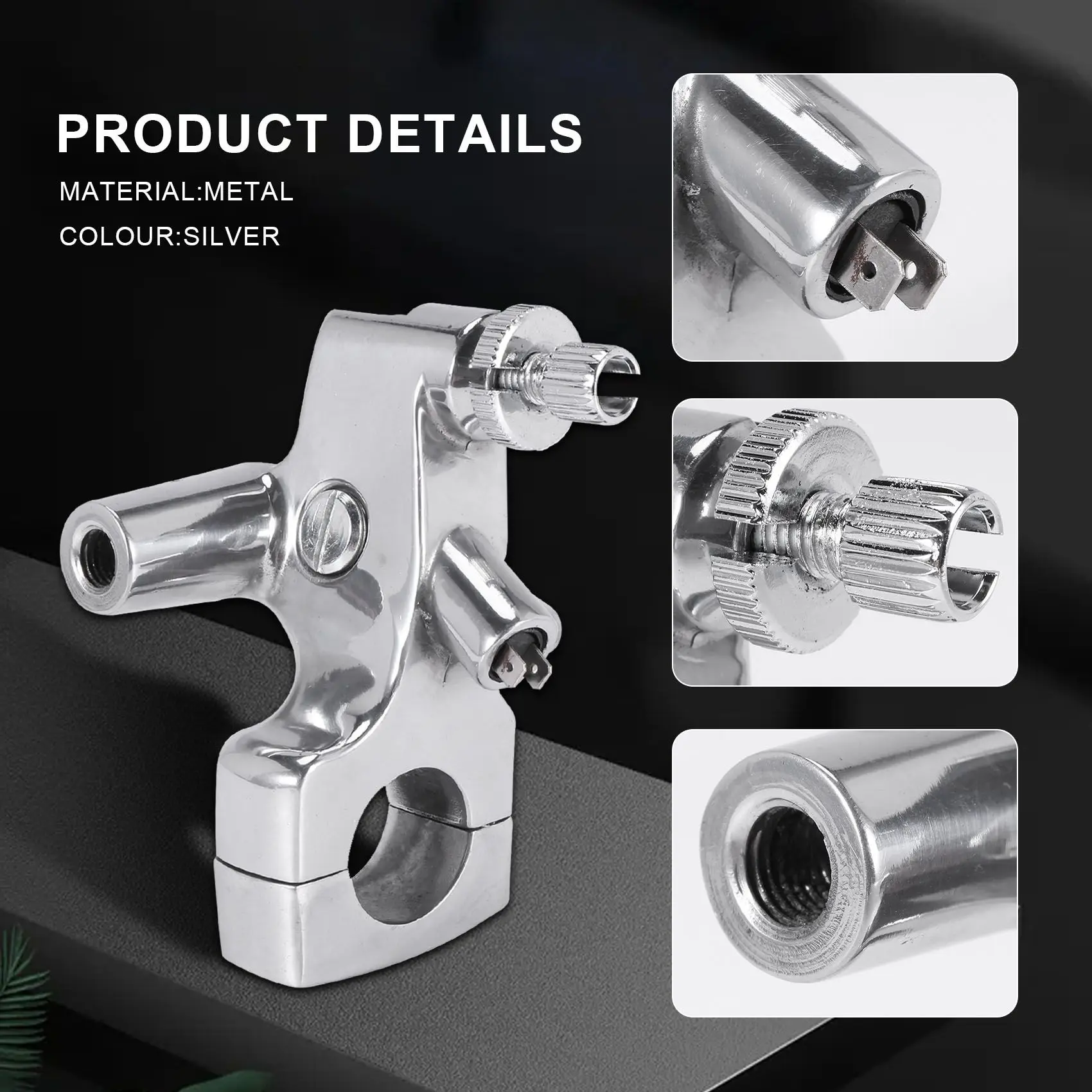 25mm 1inch Motorcycle Clutch Lever Mount Holder for Honda Shadow 600 VT750 Silver Aluminum Alloy