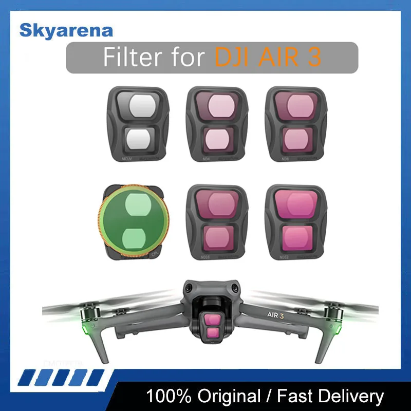 Aluminum Alloy Filter Set for DJI AIR 3 Camera Optical Glass Lens Mcuv Cpl ND8 ND16 ND32 ND Filters Accessoires
