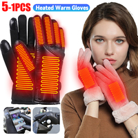 1-5Pairs Winter Cycling Gloves Men Outdoor Waterproof Ski Riding Hiking Motorcycle Warm Mitten Gloves Unisex Thermal Sport Glove