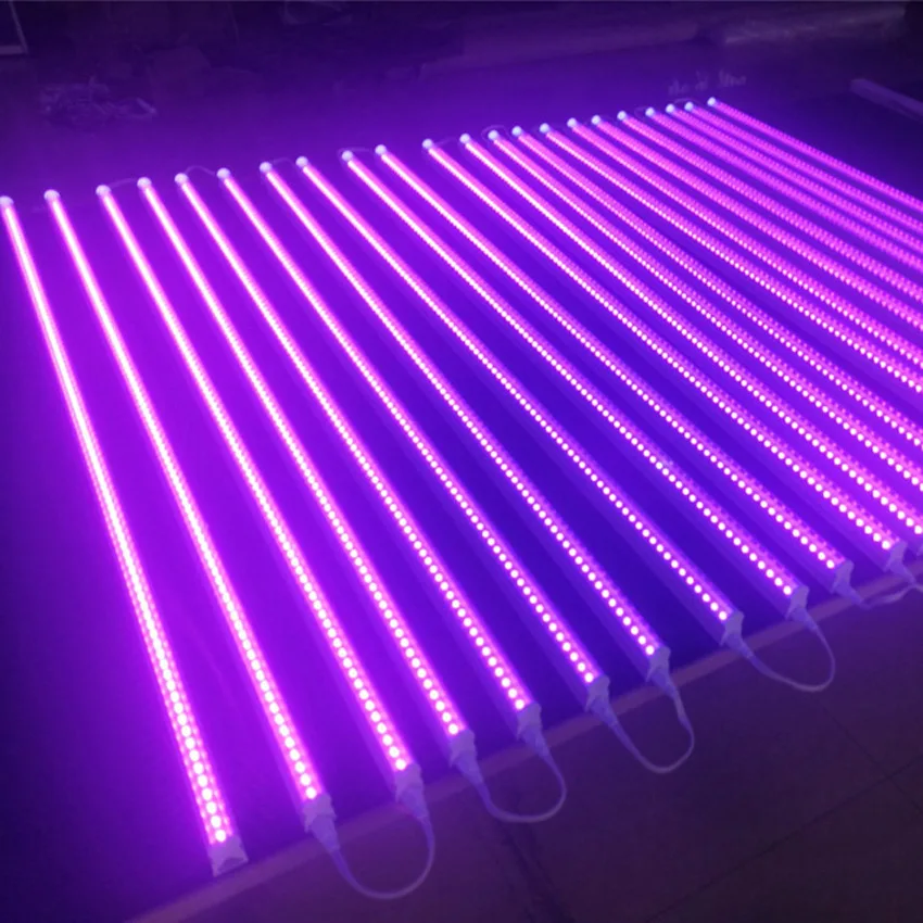 Imagem -02 - Tubo uv 120cm 60cm Integrado Tubo Ultravioleta Lâmpada Luz de Fase Blacklight 395nm para Bar Party Club 110v 220v 10 Peças t5