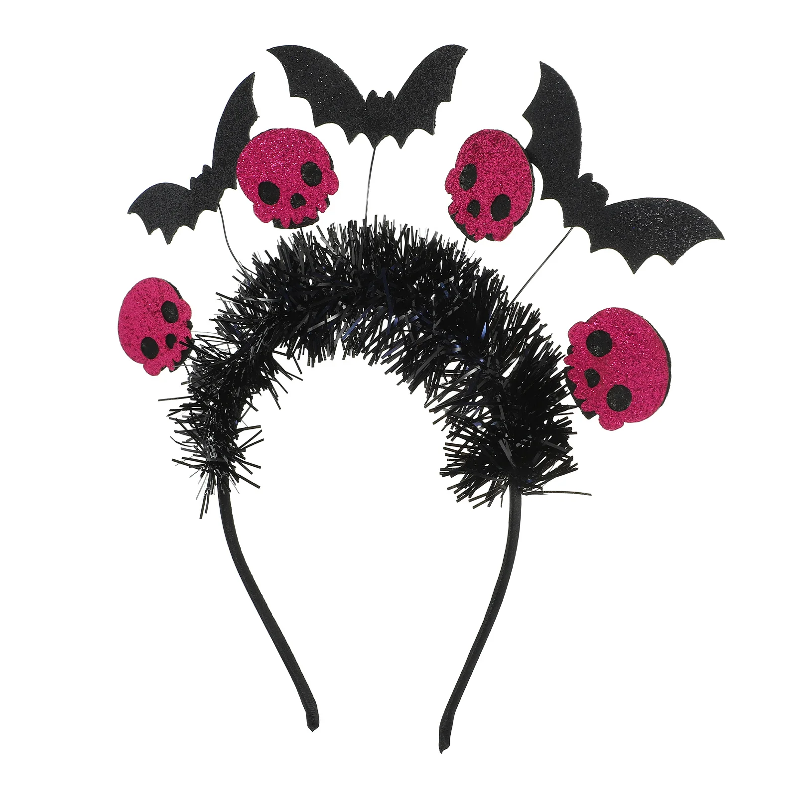 

Halloween Skull Bat Headband Unique Hair Accessories for Costume Parties Carnival Halloween Day of Dead Masquerade Party