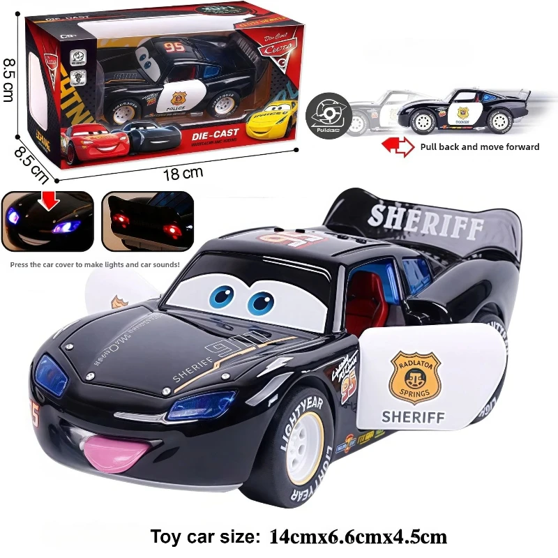 سيارات ديزني بيكسار 1:32 البرق ماكوين سبيكة دييكاست مع الضوء والصوت عجلة خلفية قوة العودة لعب هدايا عيد ميلاد الاطفال