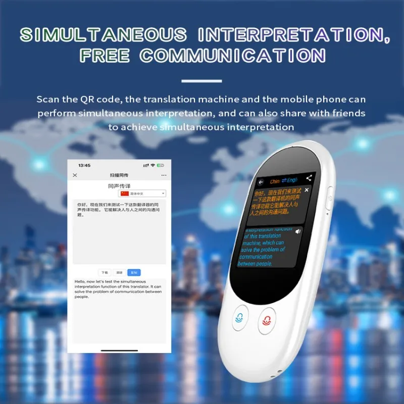F1A Intelligent Language Translator 2.4-inch Screen Supports Photo Recording Translation 18 Offline Translations for Travel