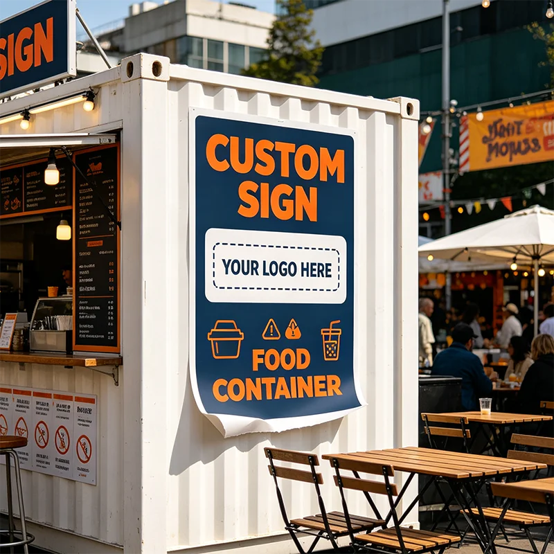 Any Size 100cm Custom Sticker  - đánh giá và giá Food Snacks Logos