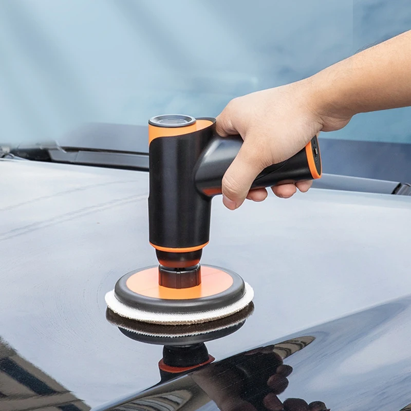 100W Car Wax Polisher Polishing Machine Mini Wireless Portable Buffing Machine USB Rechargeable Polisher