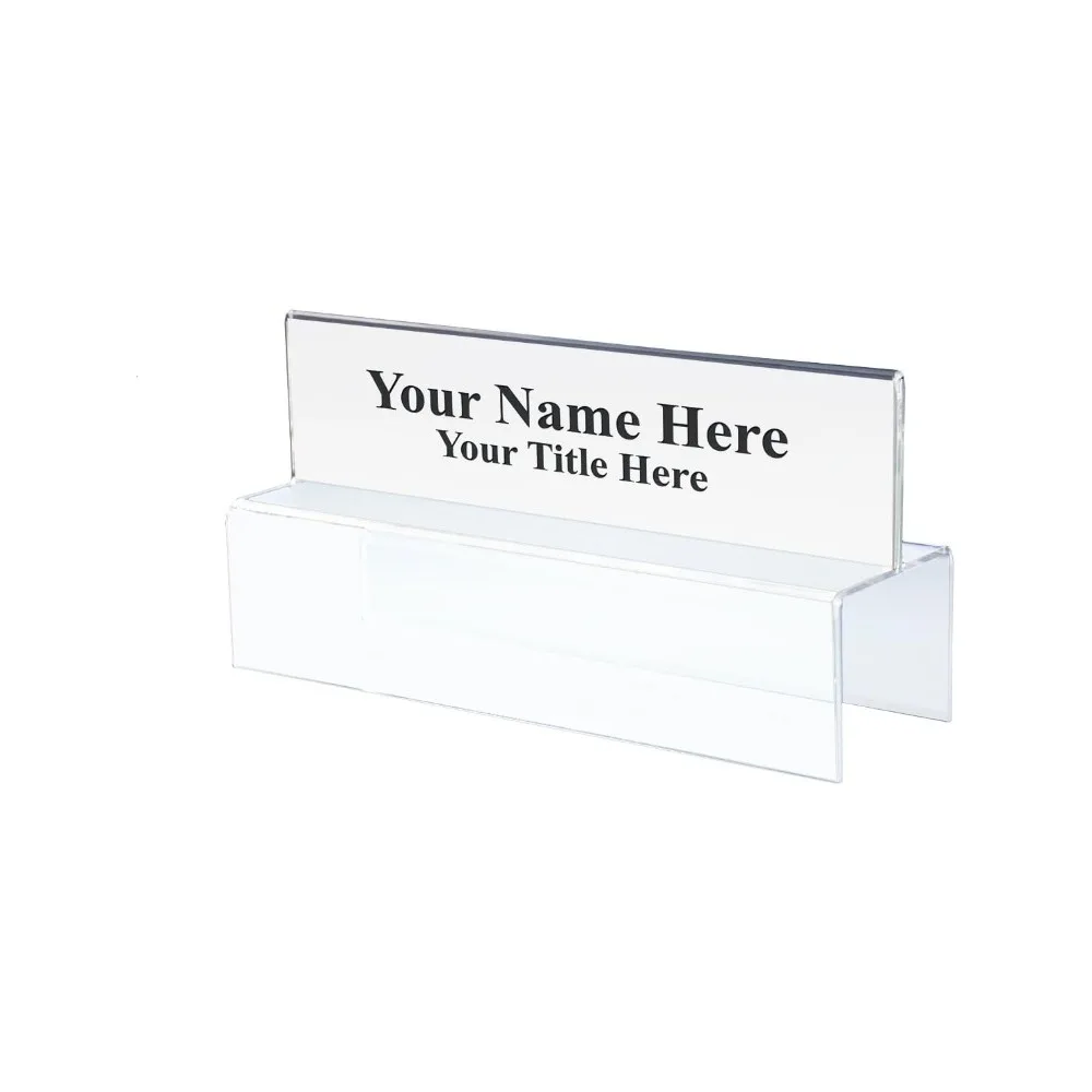 

Double-Sided Office Cubicle Nameplate Sign Frame-2-1/4" deep Hook(10 Pack) Cubicle Name Plate Holders