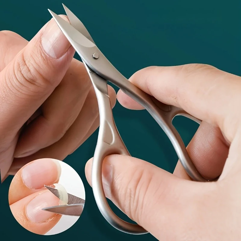 Stainless Steel Nail Scissors for Seniors And Adults Curved Concave Blades for Trimming Durable Pedicure And Manicure Scissors