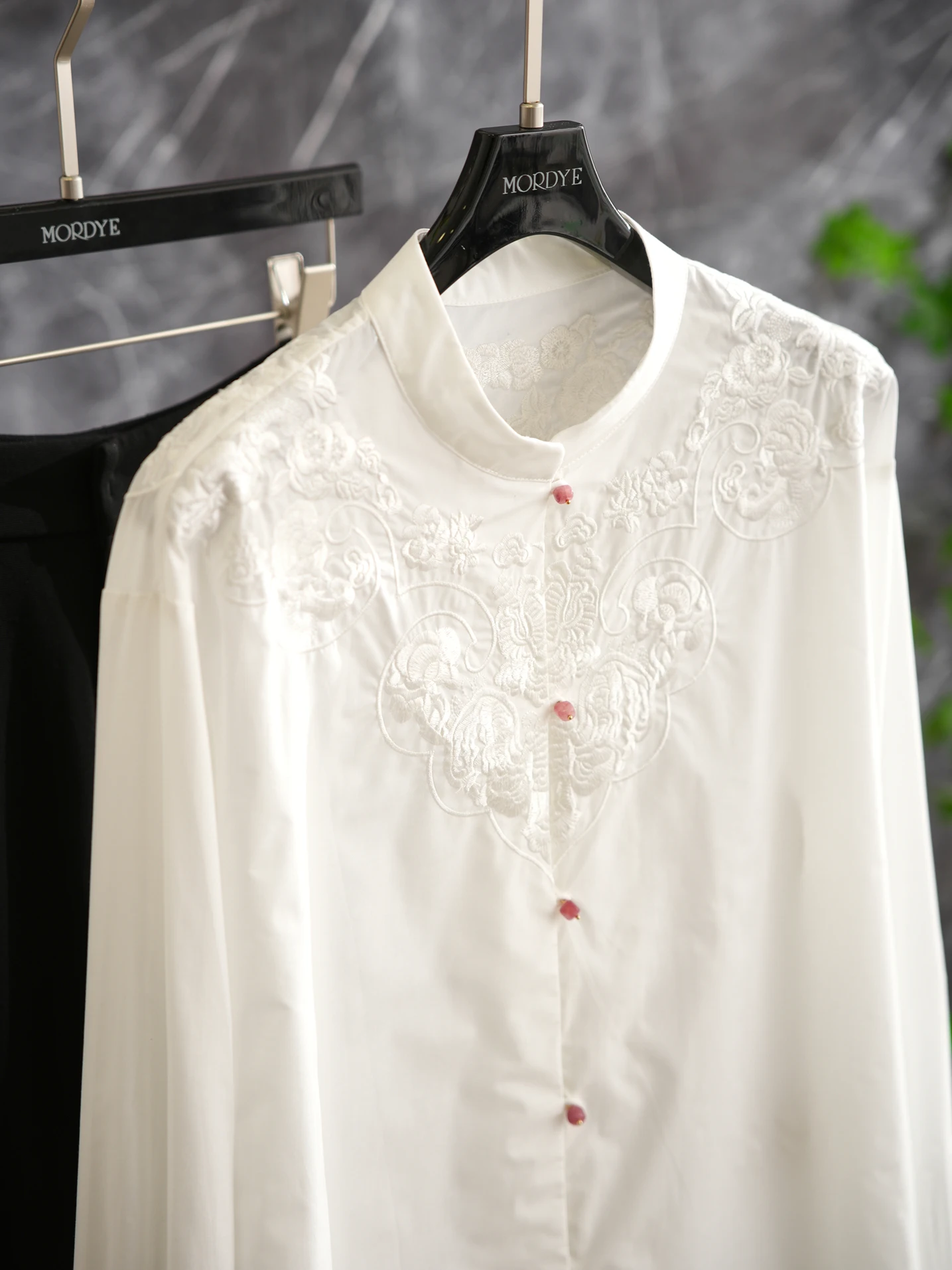 

Элегантная женская рубашка в китайском стиле с длинным рукавом, вышивкой, хлопковая, с воротником-стойкой, дышащая, повседневная, с эффектом облачного плетения