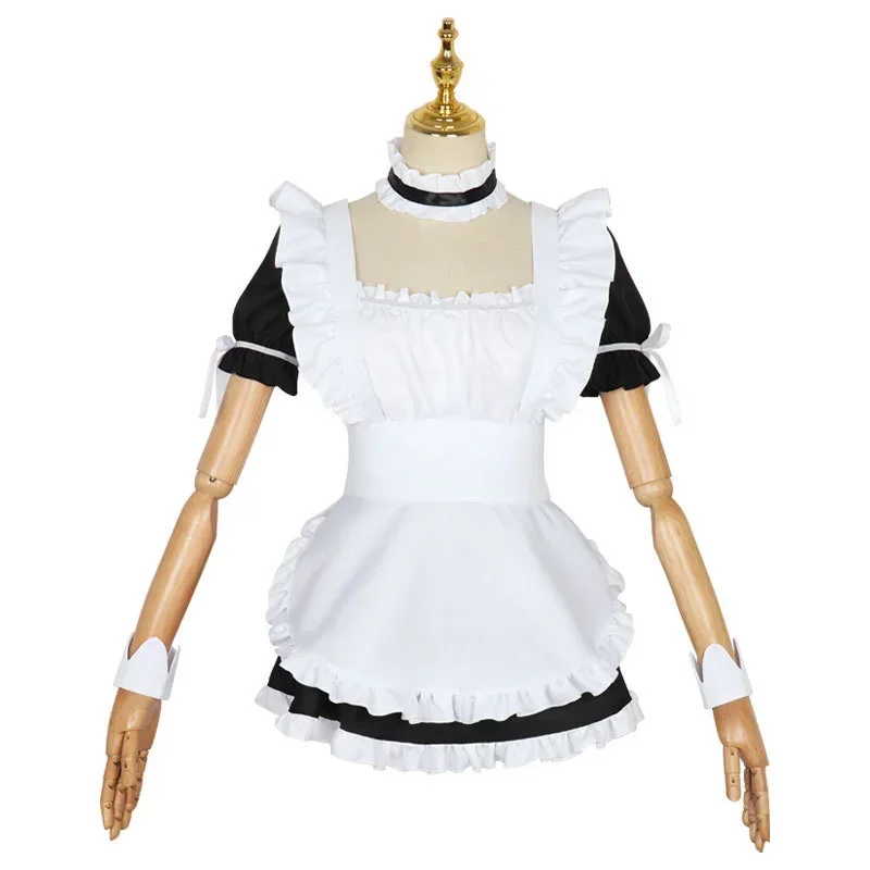 Anime Yosuga No Sora Cosplay Kasugano Sora Costume Women White Maid Uniform Kawaii Lolita Dress