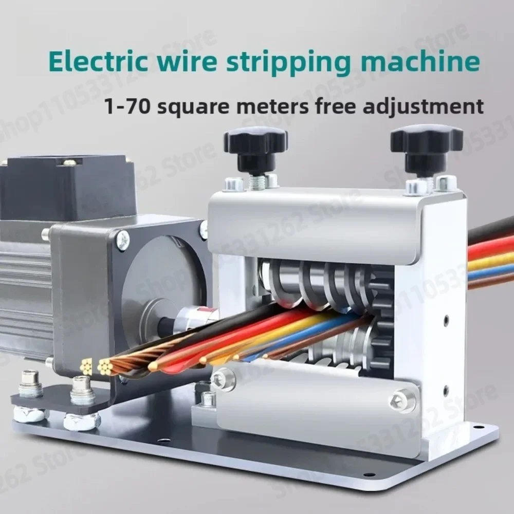 Protective 6 Hole Manual Wire Stripper Hand Crank Drill Powered 0.5-60 Mm ² Cable Stripping Machine for Copper Recycling