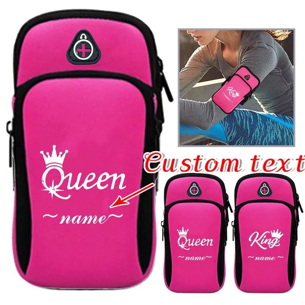 

Customized Name: Sports Running Pink Arm Bag Waterproof Sports Phone Bag Universal Arm Strap Phone Case Bracket Arm Strap