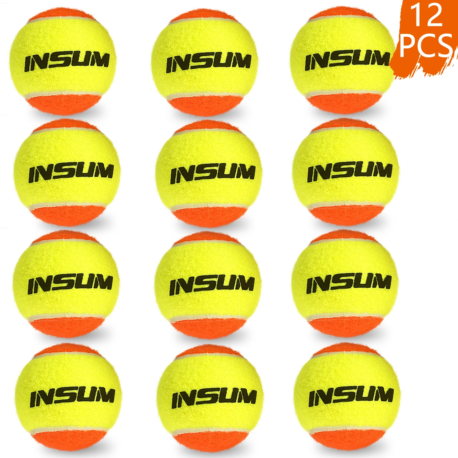 Racket Beach Tennis 3/12PCS 50% Standard Pressure Soft Professional Tennis Paddle Balls for Training Outdoor Tennis