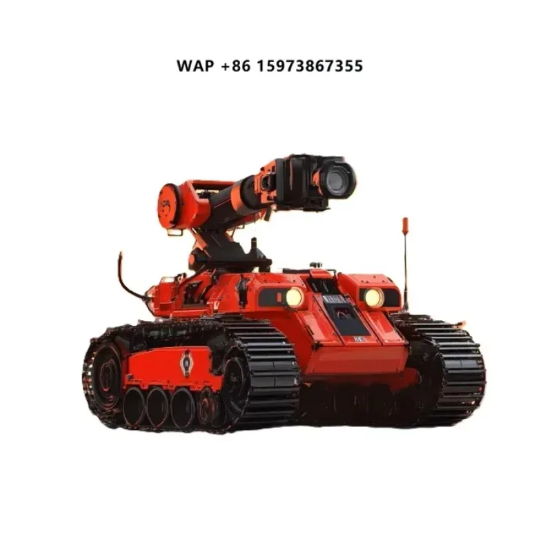 Intelligent remote control water robot for fire track chassis with durable rubber track construction machinery parts