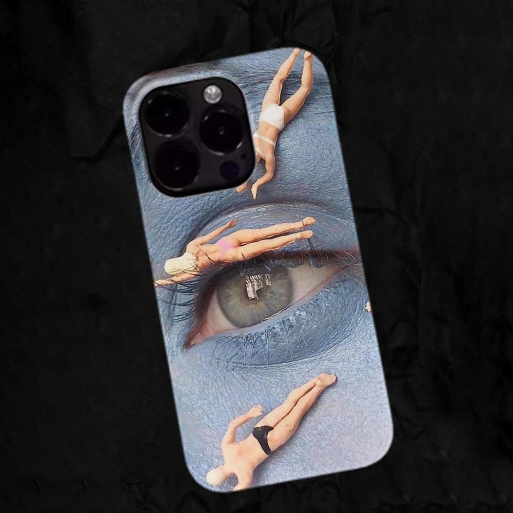 Clmj الفاخرة الفنية الإبداعية نمط المتخصصة قضية الهاتف آيفون 16 15 14 13 12 11 برو ماكس X XS XR 7 8 زائد لامعة فيلم الصلب PC