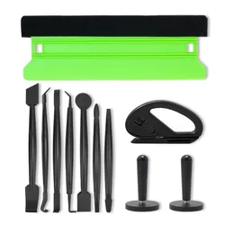 TOFAR Vinyl Applicator Car Wrap Tools Kit 21cm Felt Squeegee Magnet Holder Vinyl Cutter Carbon Film Scraper Window Tint Tool Set