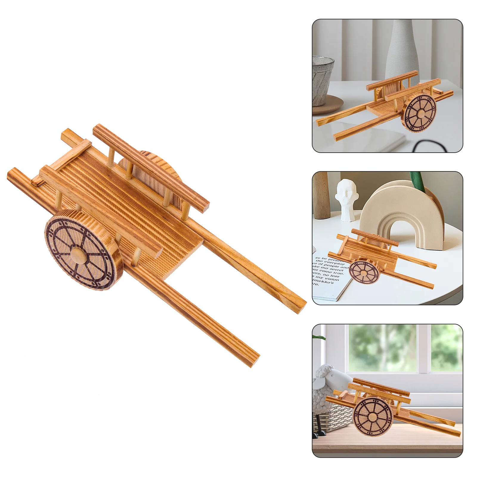 

Flatbed Truck Toy Trolley Model Child Children’s Toys Mini Farm Cart Miniature Wooden Simulation Models