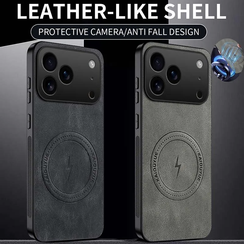 آيفون 17 برو ماكس الهواء البرق نمط نابا المغناطيسي حالة الهاتف TPU #1