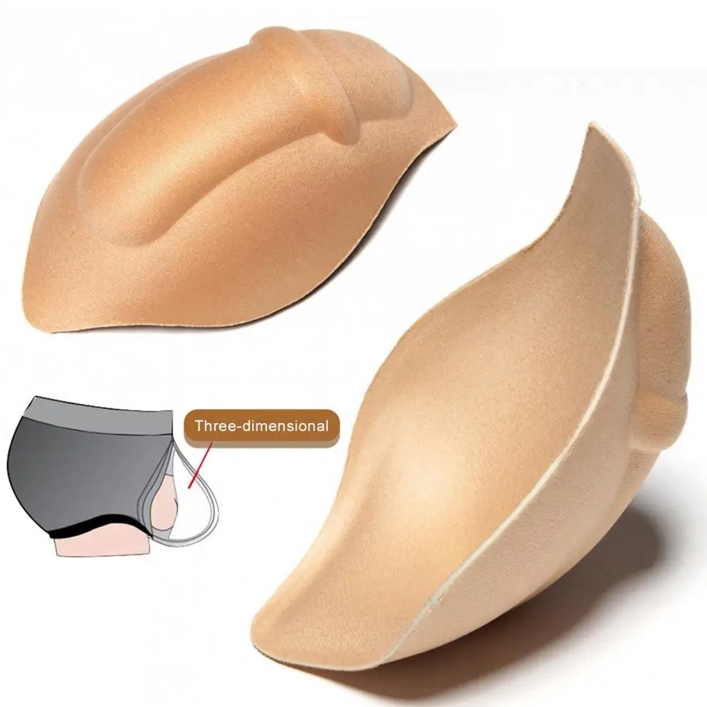 

Men Underwear Push Up Cup Pad Fuller Look Underwear Pouch Bulge Enlargement Sponge Pad For Swim Trunks Bulge Enhancement Sponge