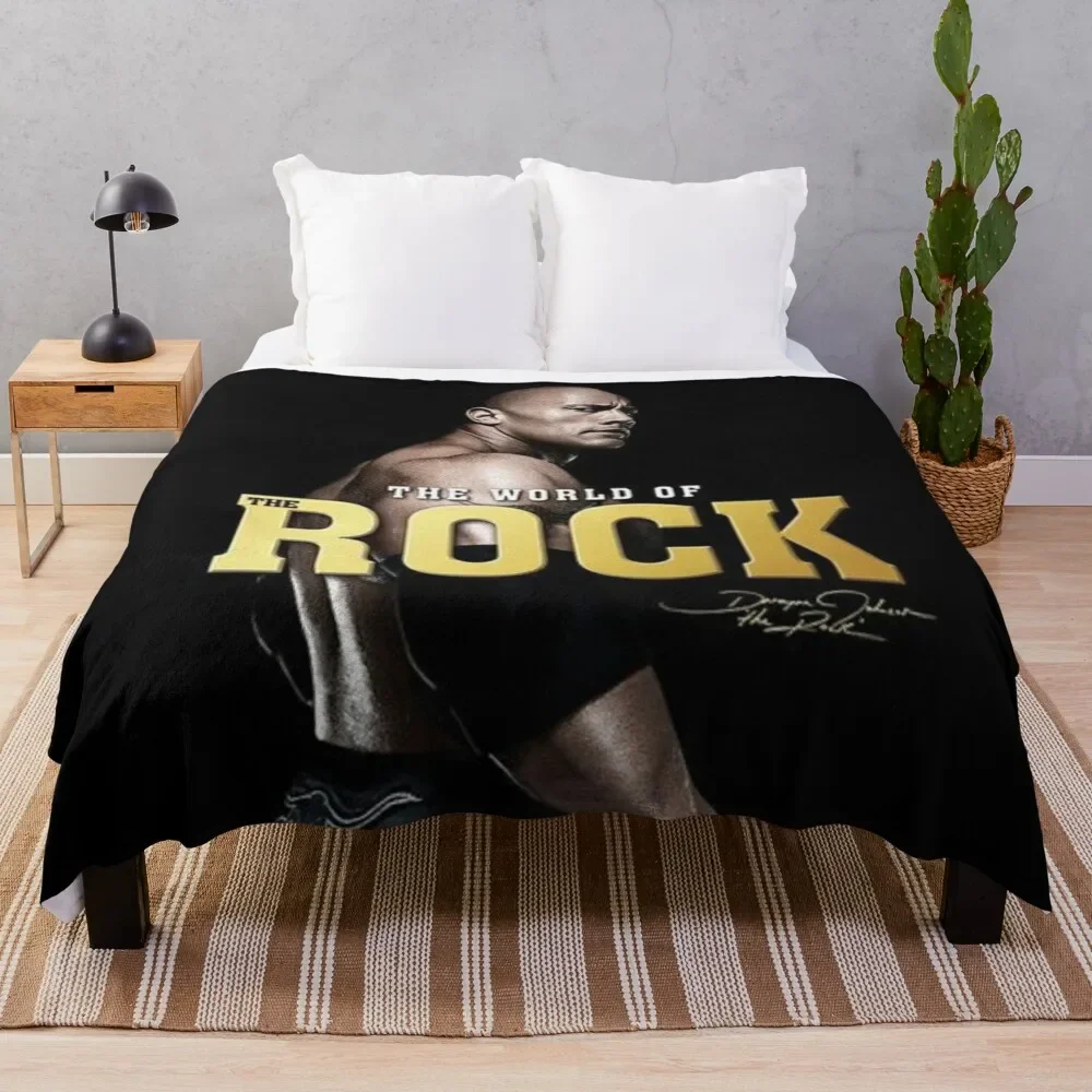 dwayne johnson Throw Blanket Plaid on the sofa valentine gift ideas Polar Blankets