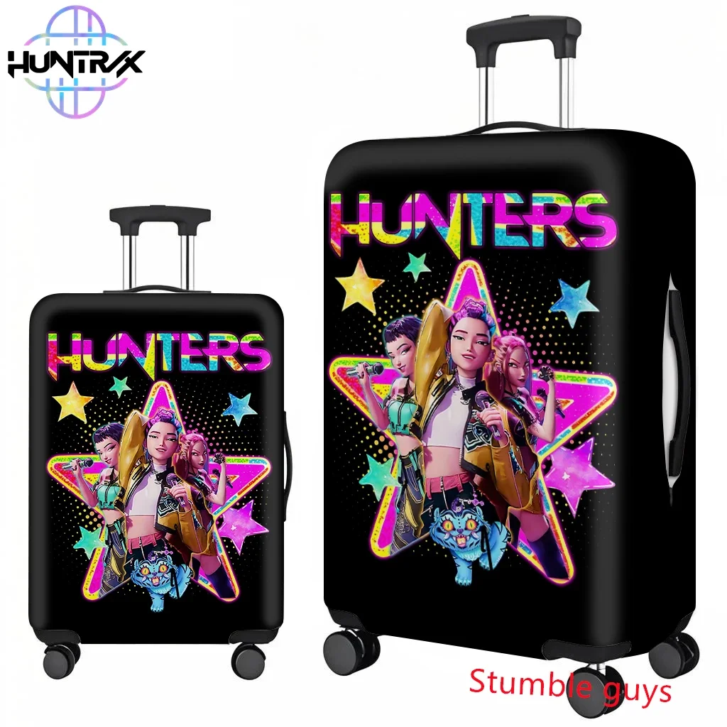 غطاء حقيبة أنيمي Kpop شيطان الصيادين يناسب حامي السفر للأمتعة مقاس 18-32 بوصة للمعجبين