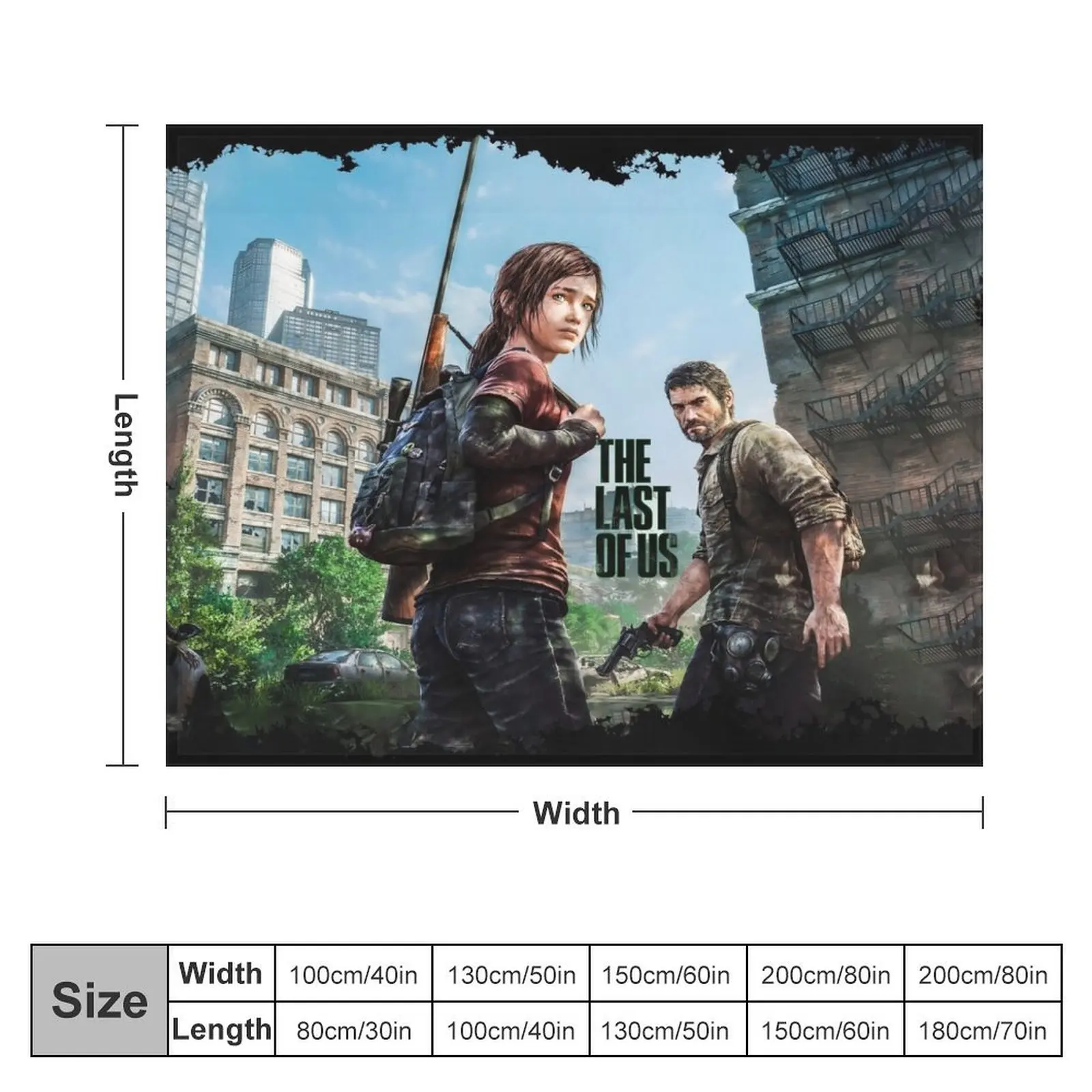 The Last of Us - Joel & Ellie Throw Blanket Tourist Multi-Purpose Hair Blankets