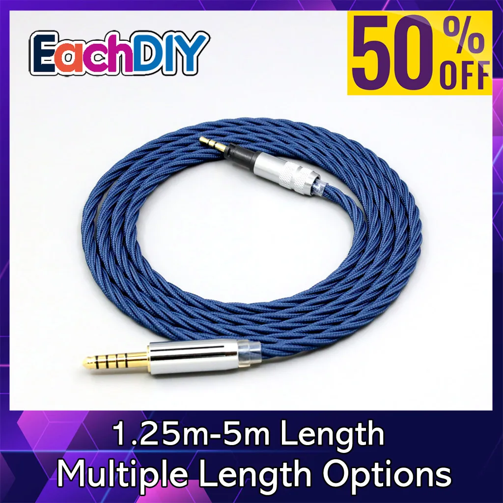 99% Pure Silver OCC Graphene Alloy Full Sleeved Earphone Cable For Sennheiser Momentum 1.0 2.0 Headphone LN008580